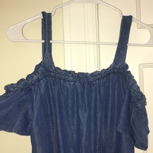 Forever 21 off the shoulder denim dress
